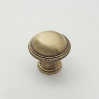 Antique Brass Globe Knob 1.25"