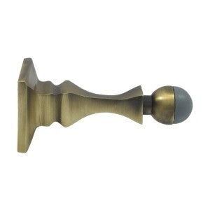 Decorative Baseboard Door Bumper in Antique Brass 200-51