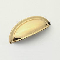 Polished Brass Classic Cup Pull 3"