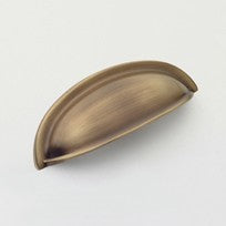 Antique Brass Cup Pull 3"