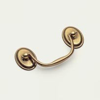 Polished Antique Oval Bail Pull