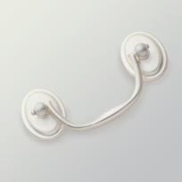Satin Silver Oval Bail Pull