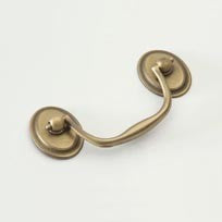 Weathered Brass Oval Bail Pull