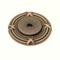 Weathered Brass Ribbon Back Plate 1.5"