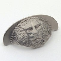 Satin Nickel Lion Cup Pull