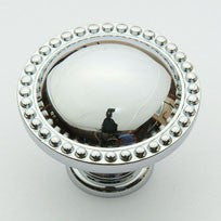 Polished Chrome Beaded Knob 1.5"