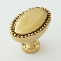 Tarnish Beaded Oval Knob
