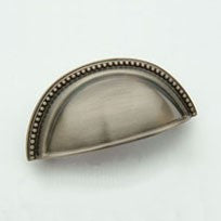 Antique Nickel Beaded Cup Pull