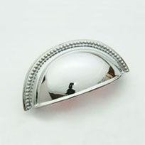 Polished Chrome Beaded Cup Pull