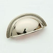 Polished Nickel Beaded Cup Pull