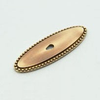Polished Antique Beaded Oval Back Plate