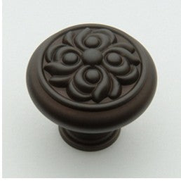 Oil-Rubbed Bronze Flower Knob 1.25"