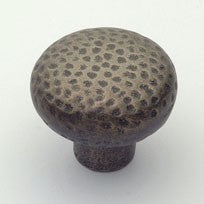 Aged Iron Hammered Knob