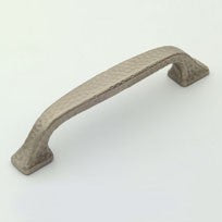 Aged Silver Hammered Pull 4"