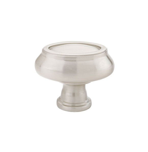 Oval Satin Nickel Knob 1.25"