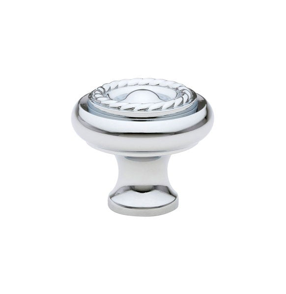 Polished Chrome Roped Knob 1"