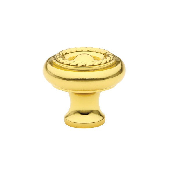Polished Brass Roped Knob 1.25"