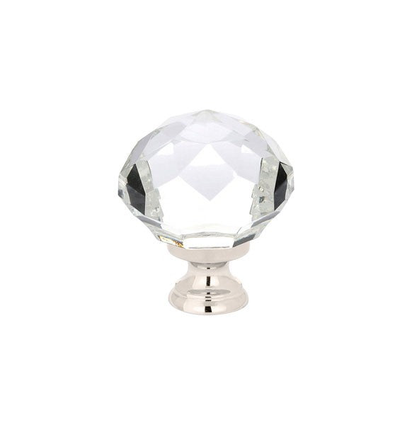 Polished Nickel Diamond Crystal Knob