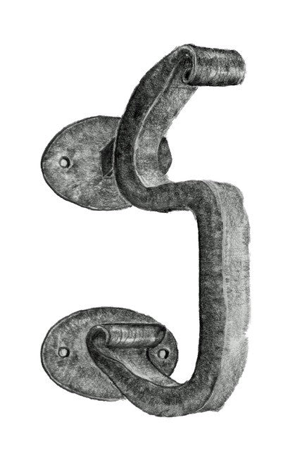 Forged Iron Door Knocker - S Curl