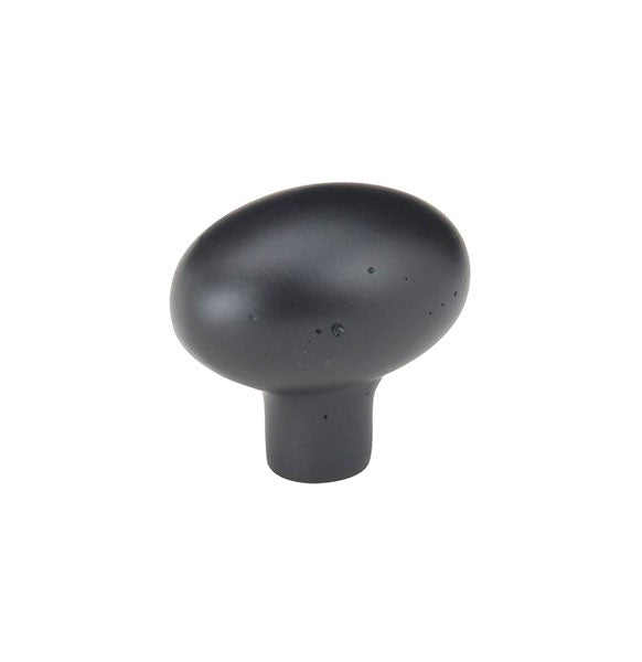 Flat Black Egg Knob 1.75"