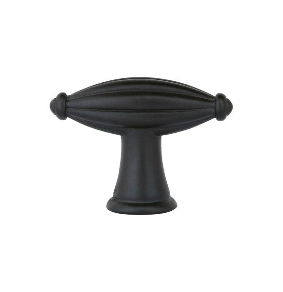 Flat Black Fluted Finger Knob 3"