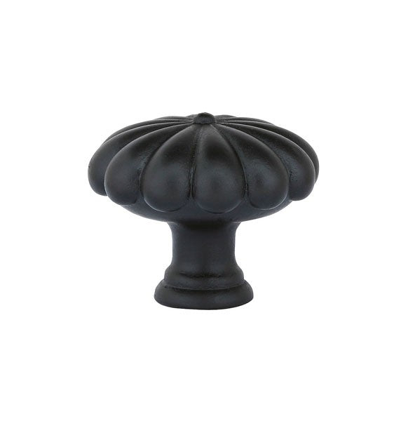 Flat Black Fluted Knob 1.25"