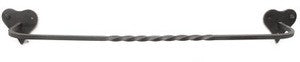 Iron Towel Bar w/ Heart Design 32"