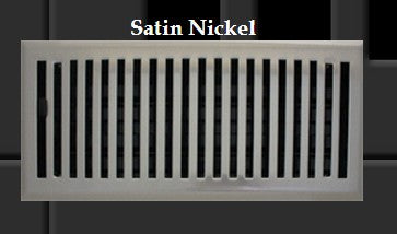 Satin Nickel Contemporary Floor Vent 4X10"