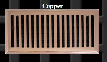 Copper Contemporary Floor Vent 4X12"