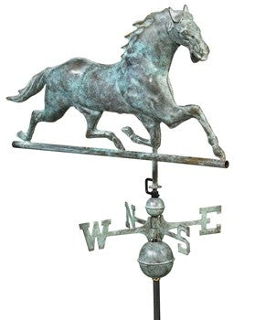 Horse Weathervane, Blue Verdi