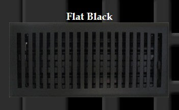 Flat Black Contemporary Floor Vent 6X10"