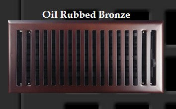 Oil Rubbed Bronze Contemporary Floor Vent 4X14"
