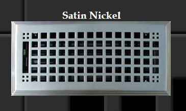 Satin Nickel Rockwell Floor Vent 4X10"