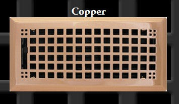 Copper Rockwell Floor Vent 6X14"