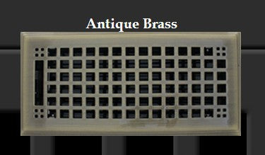 Antique Brass Rockwell Floor Vent 4X10"