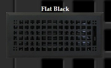 Flat Black Rockwell Floor Vent 4X12"