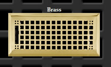 Polished Brass Rockwell Floor Vent 4X10"