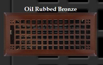 Oil Rubbed Bronze Rockwell Floor Vent 4X10"