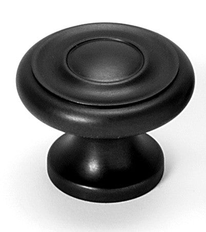 Matte Black Traditional Knob 1 1/4"