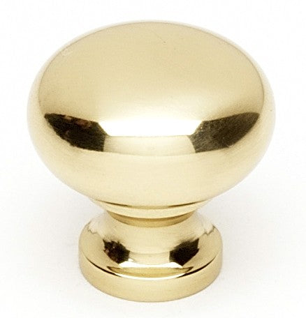 Polished Brass Round Knob 7/8"