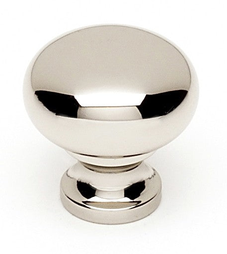 Polished Nickel Round Knob 7/8"