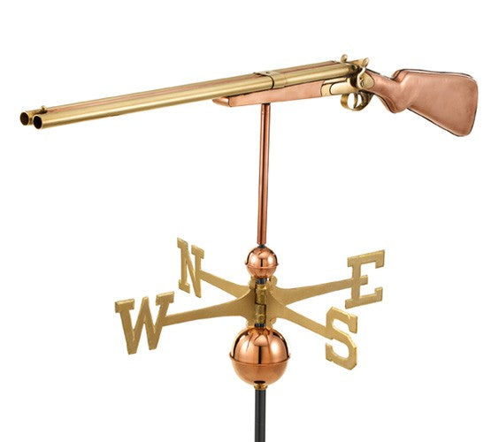 Shotgun Weathervane, Polished Copper