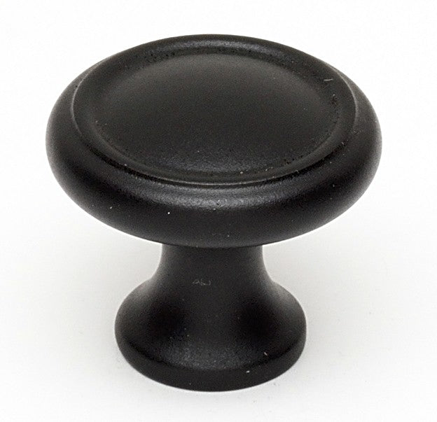 Old-Fashioned Matte Black Knob 1.5"