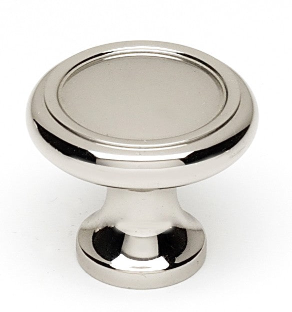 Old-Fashioned Polished Nickel Knob 1.75"