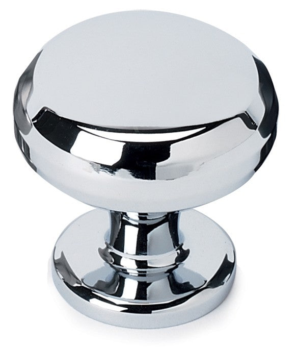 Modern Polished Chrome Knob 1"