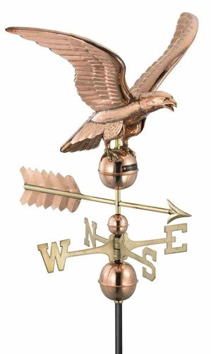 Smithsonian Eagle Weathervane, Polished Copper