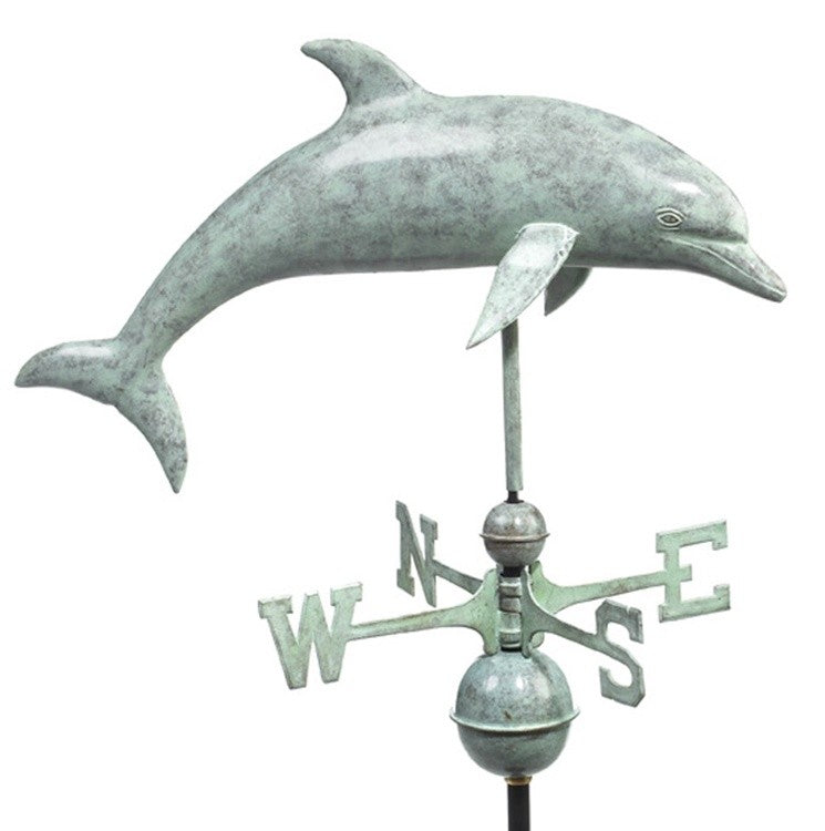 Dolphin Weathervane, Blue Verdi