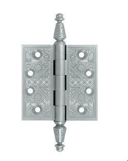 Ornate Brushed Chrome Hinge 3.5"X 3.5"