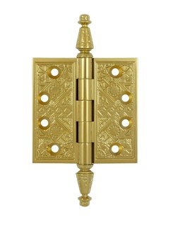 Ornate PVD Brass Hinge 3.5"X 3.5"