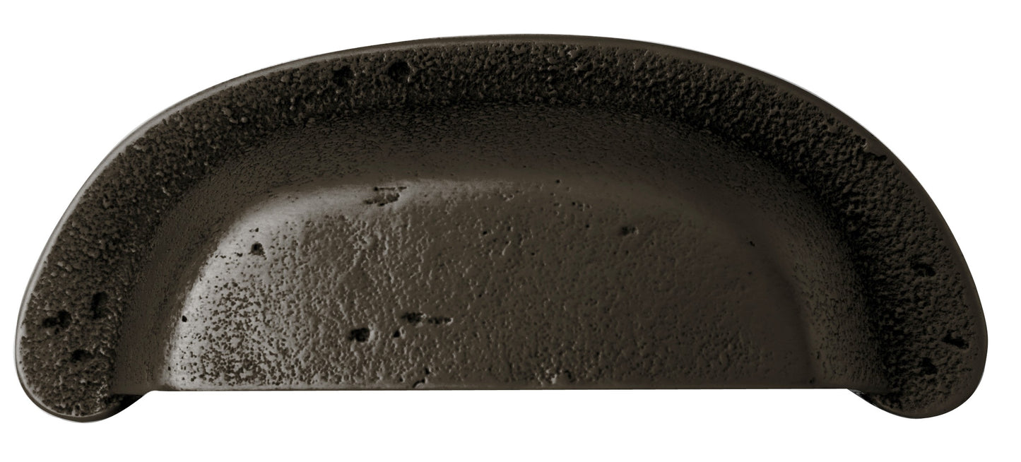 Dark Bronze Rustic Cup Pull 3 1/2"